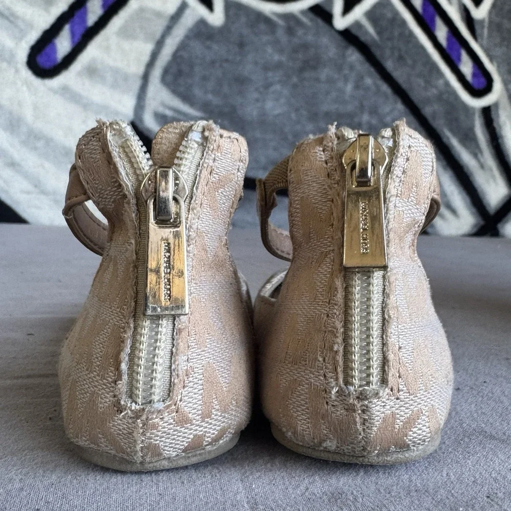 Size 8c - MICHAEL Michael Kors Girls Logo Ballet‎ Flats